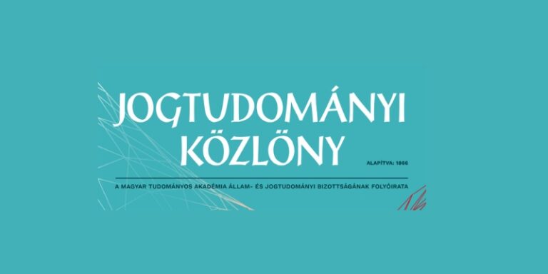 Jogtudományi Közlöny