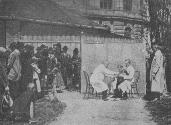 Administering rabies vaccines, 1903
