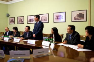 The Chinese delegation met with Rector Szél