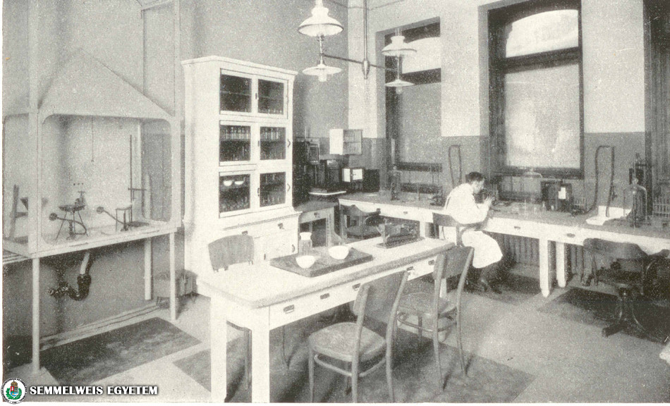 Stomatológiai Klinika - szövettani és bakteriológiai labor 1909-ben 