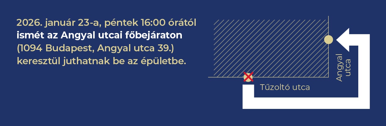 Belépés ismét az Angyal utcai főbejáraton