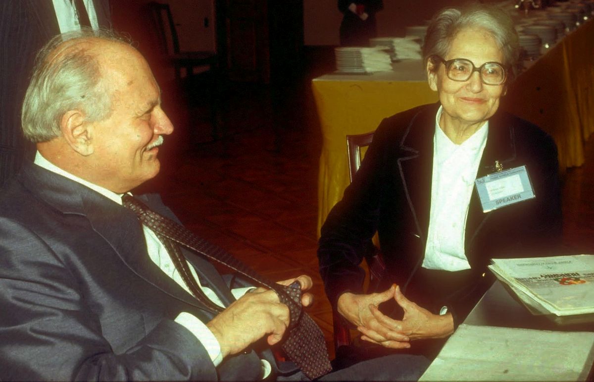 Göncz Árpád és Hári Mária a első Konduktív Világkongresszus után